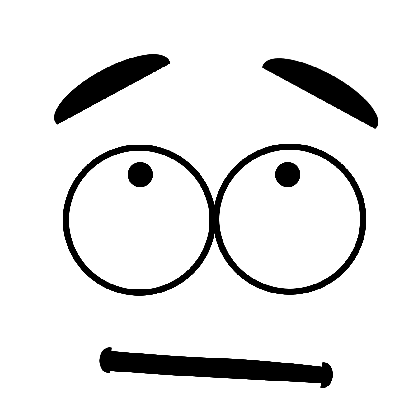 Outline Face Art Emoji Transparent Background PNG Mart