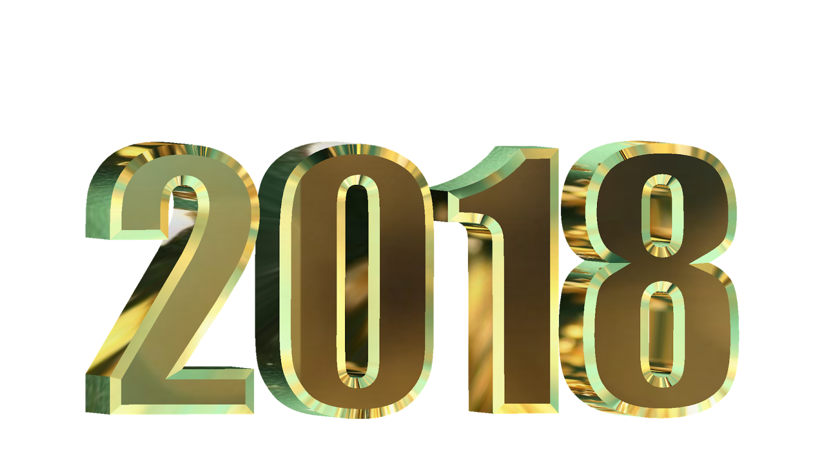 New Year 2018 3D sign | PSDGraphics