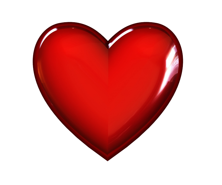 3D Red Heart PNG Transparent Image