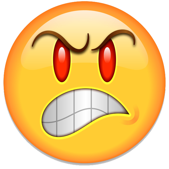 Kızgın emoji PNG şeffaf