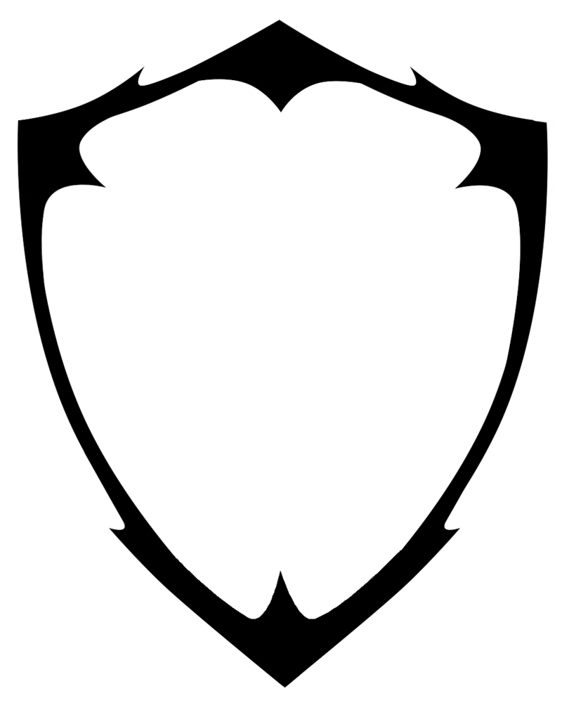 Blank Shield Logo Vector PNG