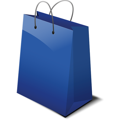 Bolso de compras azul PNG