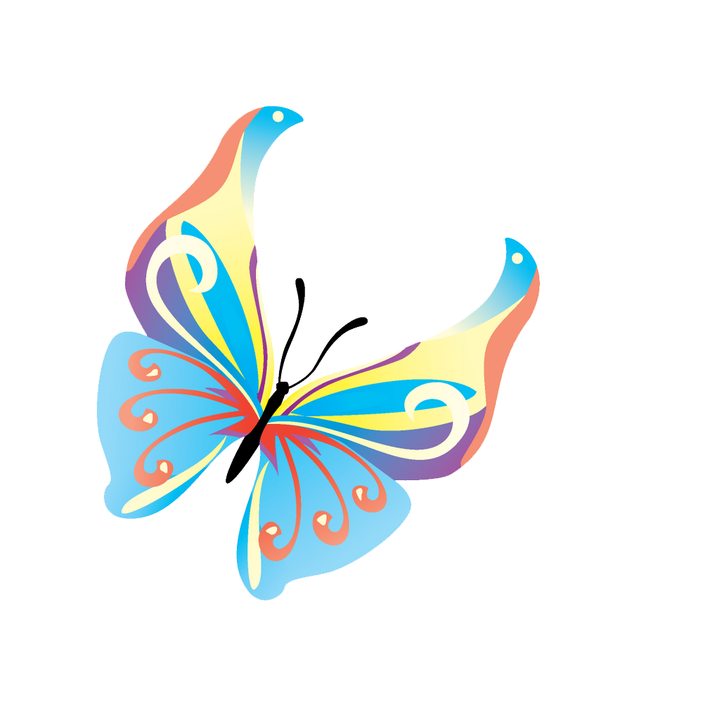 Farfalle Vector sfondo Trasparente
