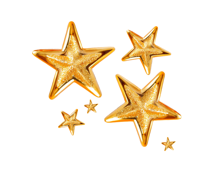 Christmas Gold Star PNG Transparent Image
