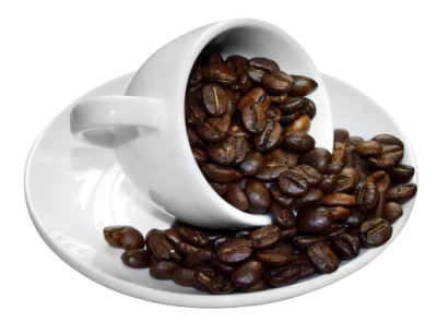 Tasse de grains de café