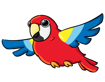 Cute Parrot PNG Clipart