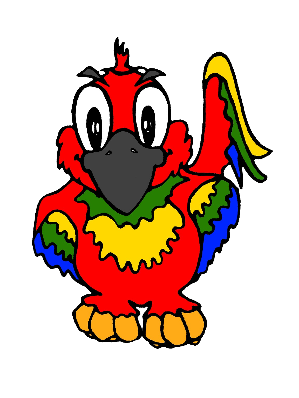 Cute Parrot PNG Transparent Image