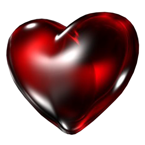 Dark Red Heart PNG Transparent Image