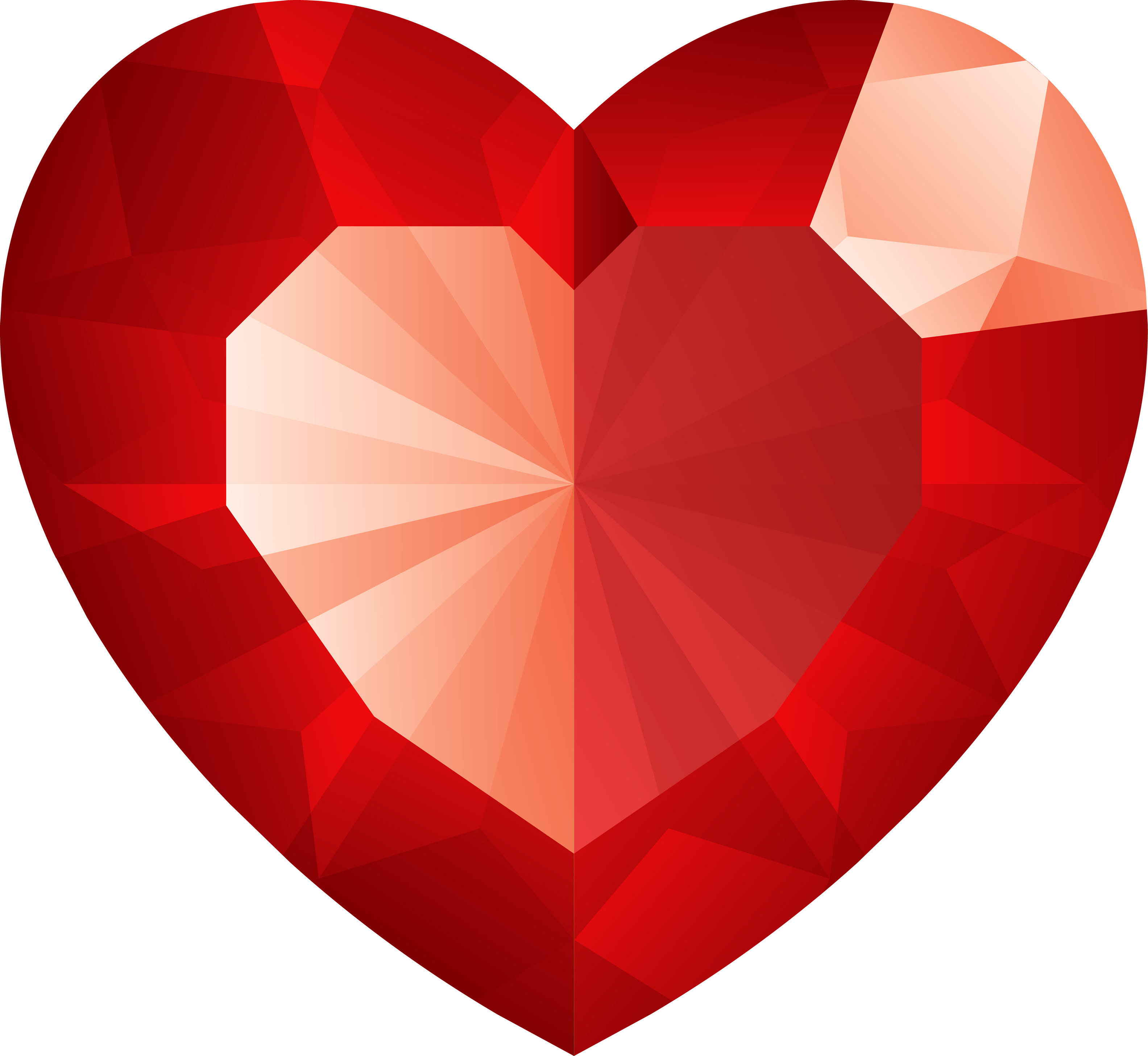 Dark Red Heart Transparent PNG