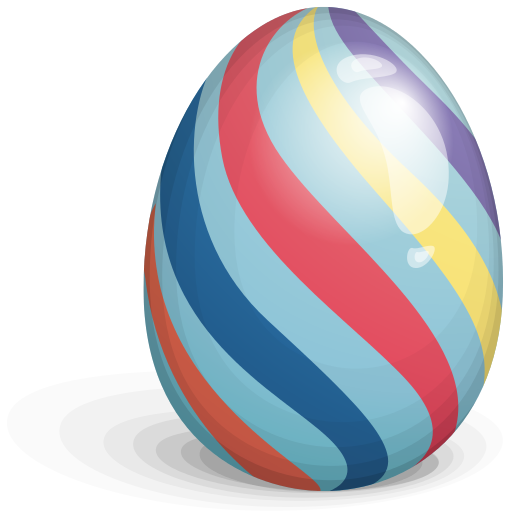 Easter Eggs Stripes PNG
