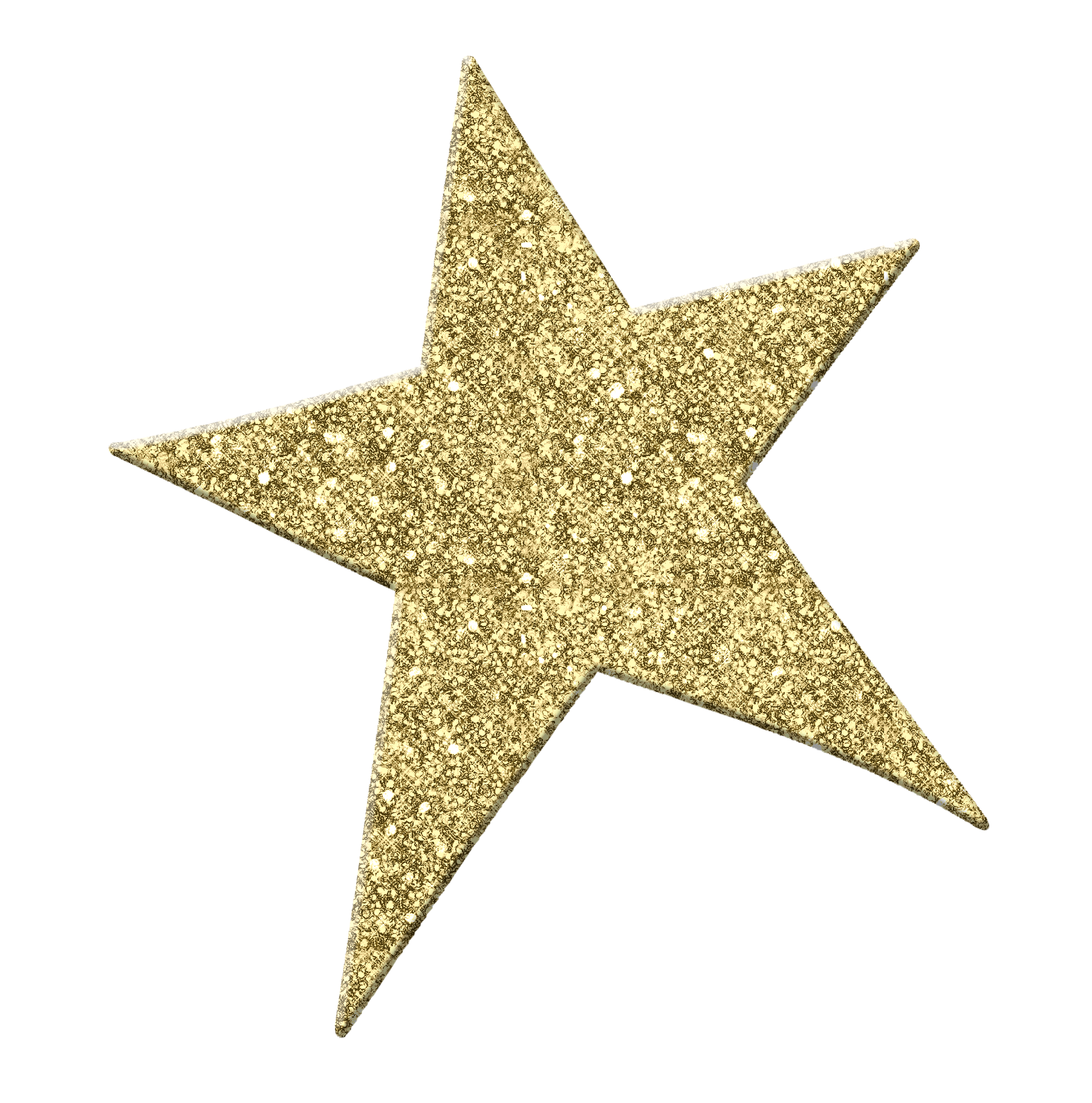 Gold Glitter Star PNG File