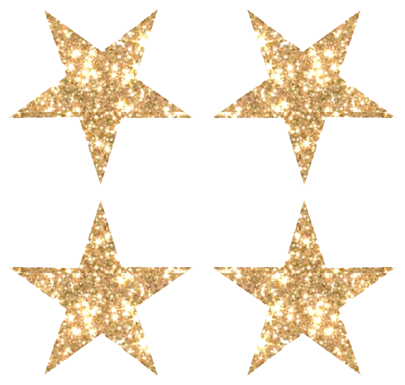 Altın Glitter Yıldız PNG Görüntü
