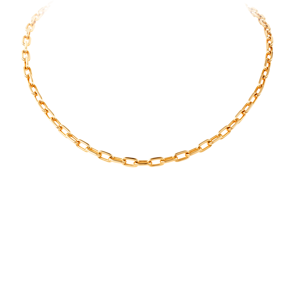 Gold Link Chain Necklace PNG