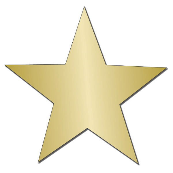 Gold Star Sticker PNG Image