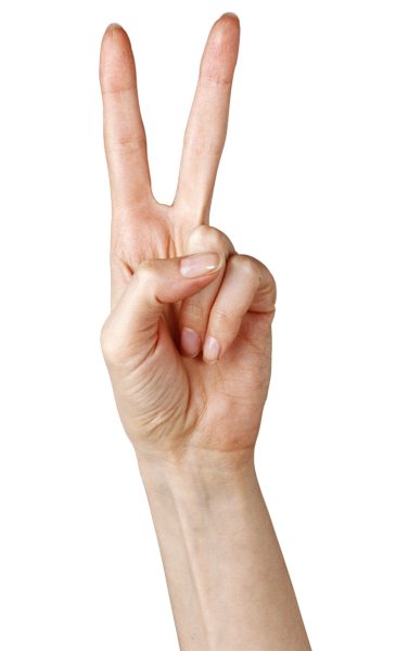 Hand Showing Two Finger PNG