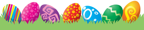 Happy Huevos de Pascua en Grass PNG