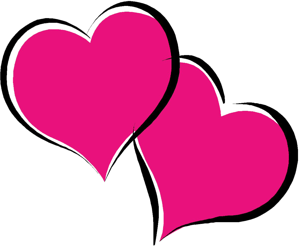 Горячее розовое сердце PNG pic