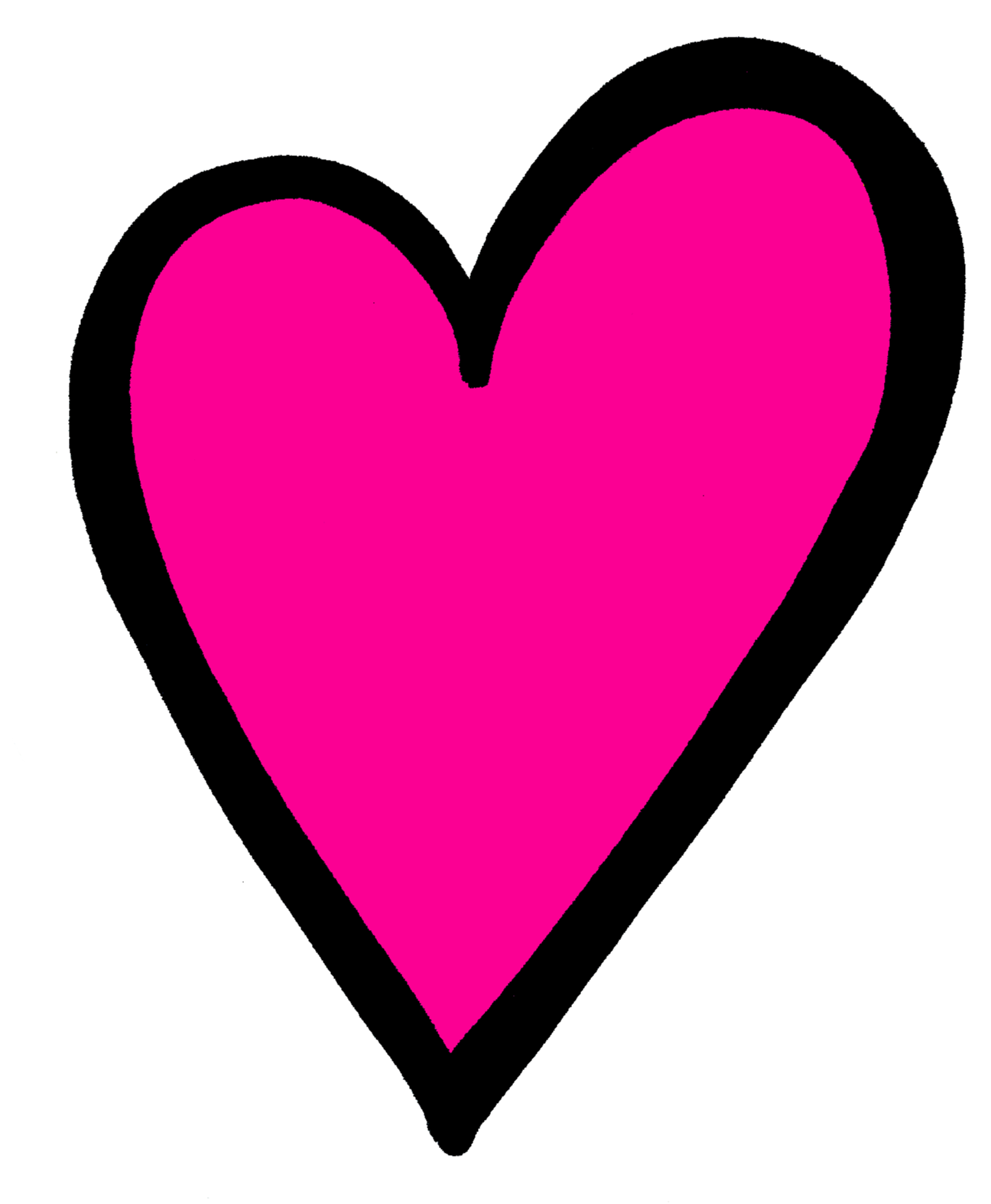 Hot Pink Heart PNG Transparent Image