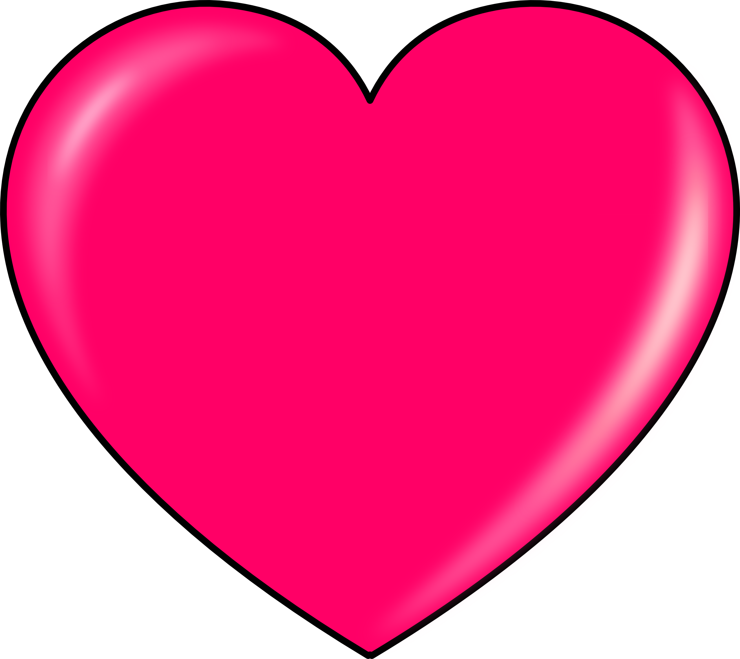 Hot Pink Heart Transparent PNG