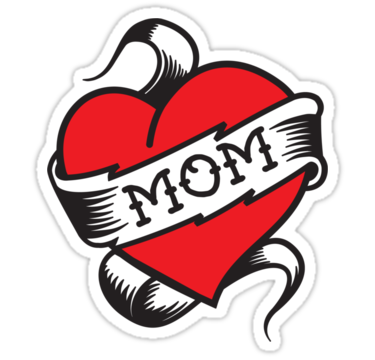 I Love Mom Heart Tattoo PNG