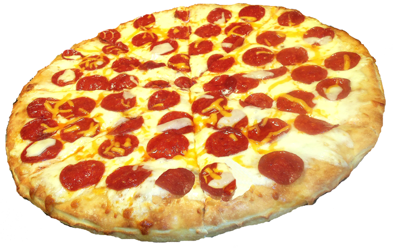 Pepperoni pizza şeffaf PNG
