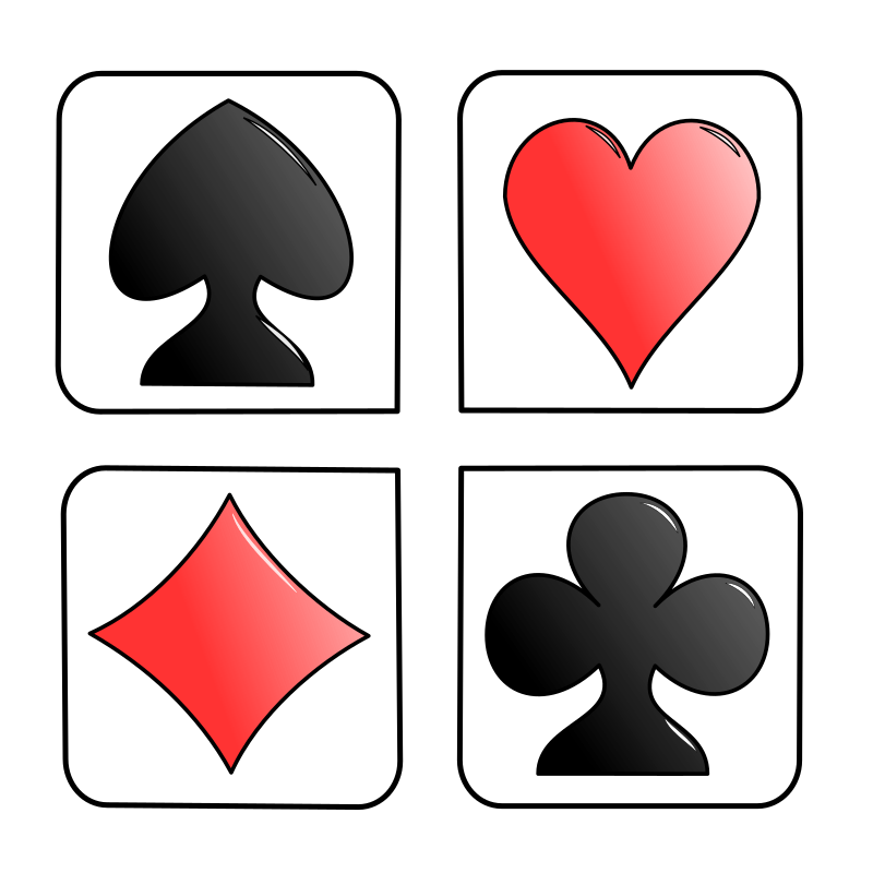 Oyun kartı sembolleri küçük resim PNG