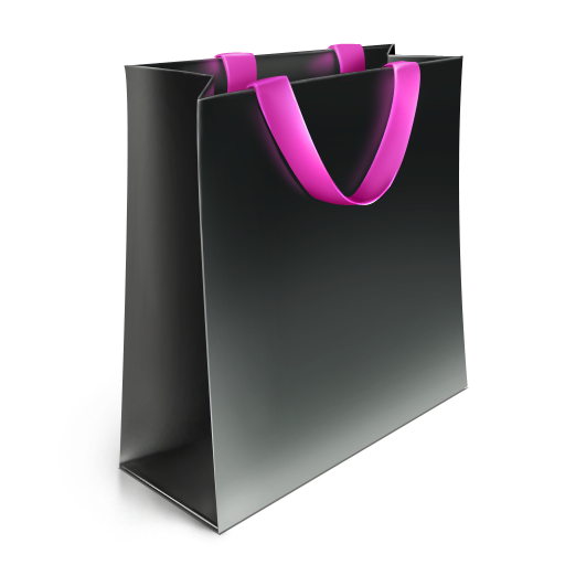Alışveriş çantası simgesi siyah PNG