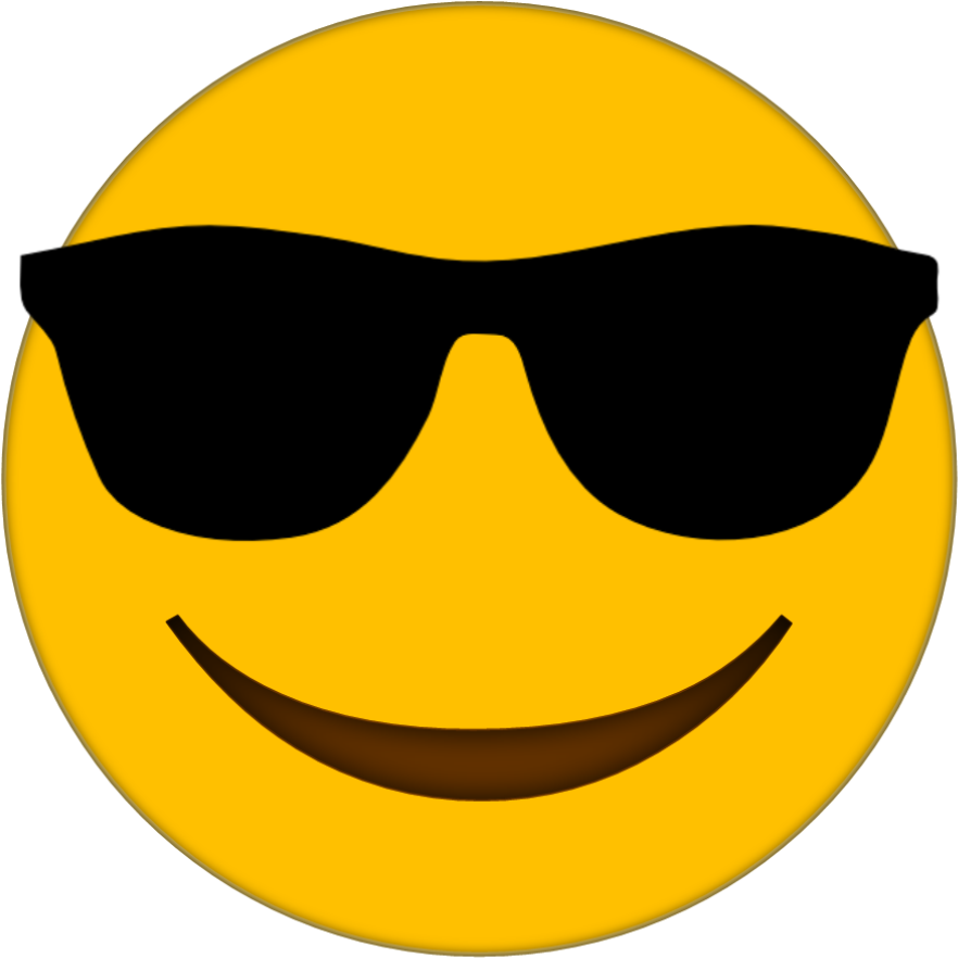 Lunettes de soleil emoji PNG Transparent Image