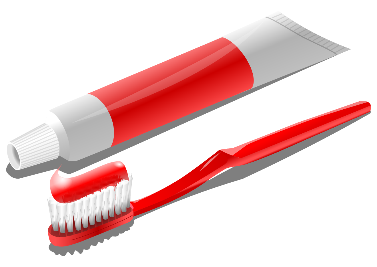 Cepillo de dientes con pasta de dientes PNG