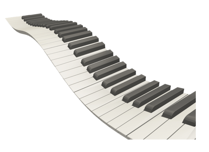 Волнистые фортепиано клавиши PNG