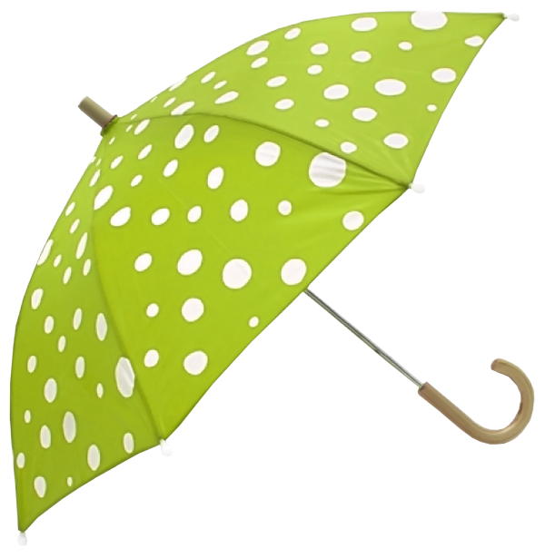 Ombrello verde punteggiato bianco PNG