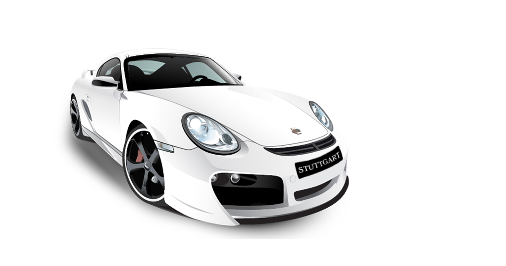Weißer Porsche PNG