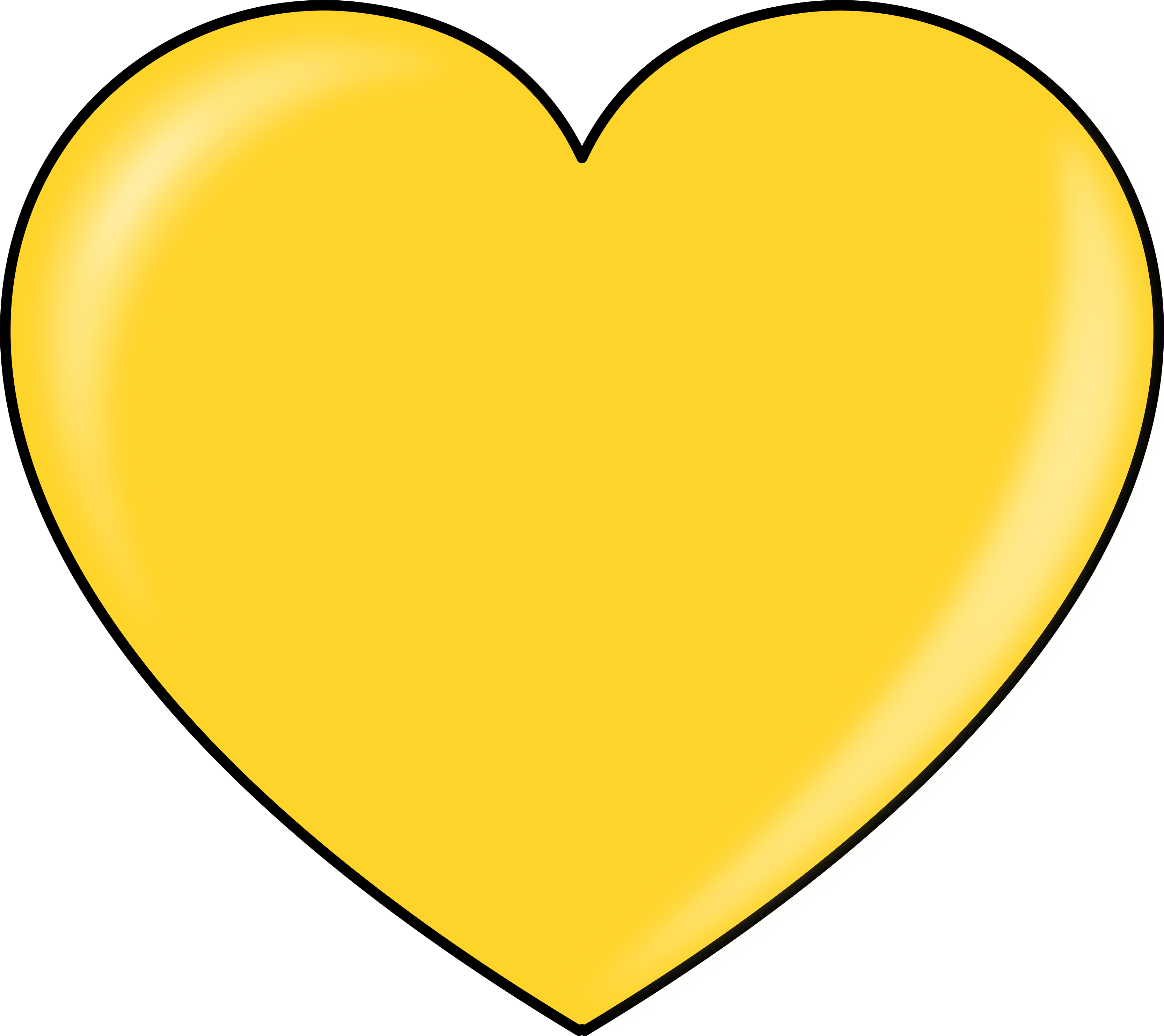 Foto di PNG del cuore giallo