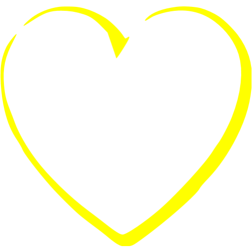 Yellow Heart PNG Transparent Image