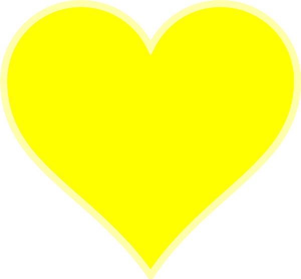Yellow Heart Transparent Background