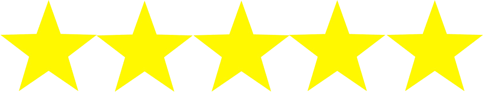 5 Stars PNG Isolated Photo