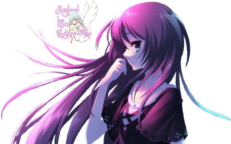 Anime Purple PNG Isolated File