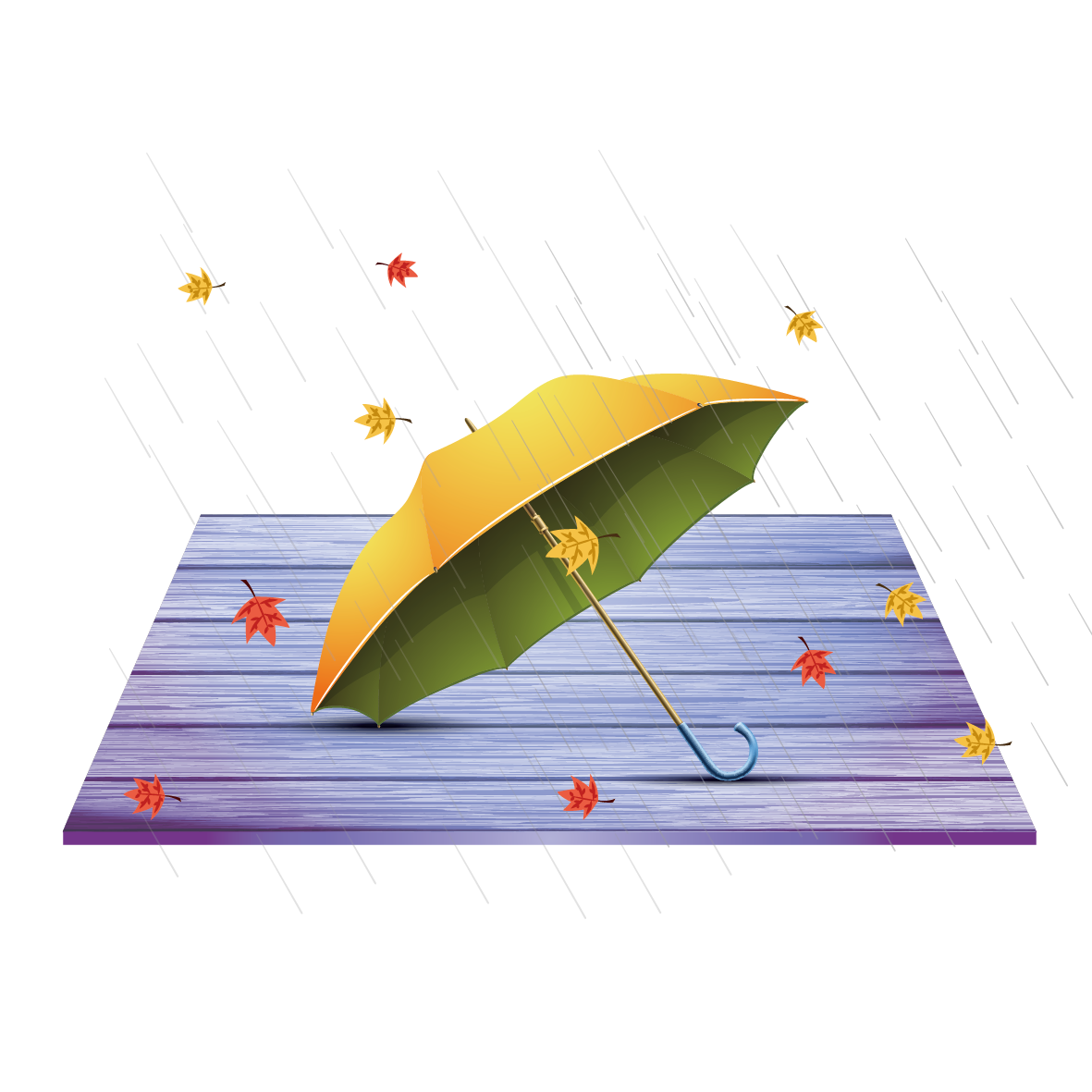 Herfst regen PNG Transparant Beeld