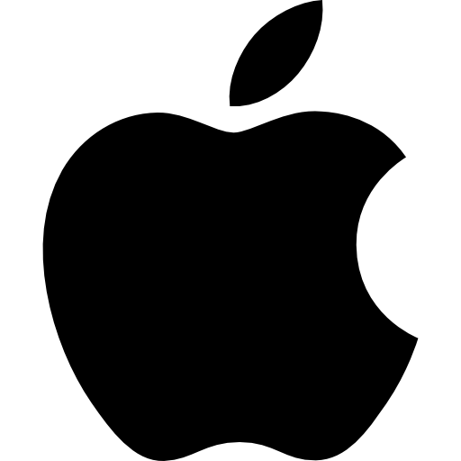 Black Apple Logo PNG File