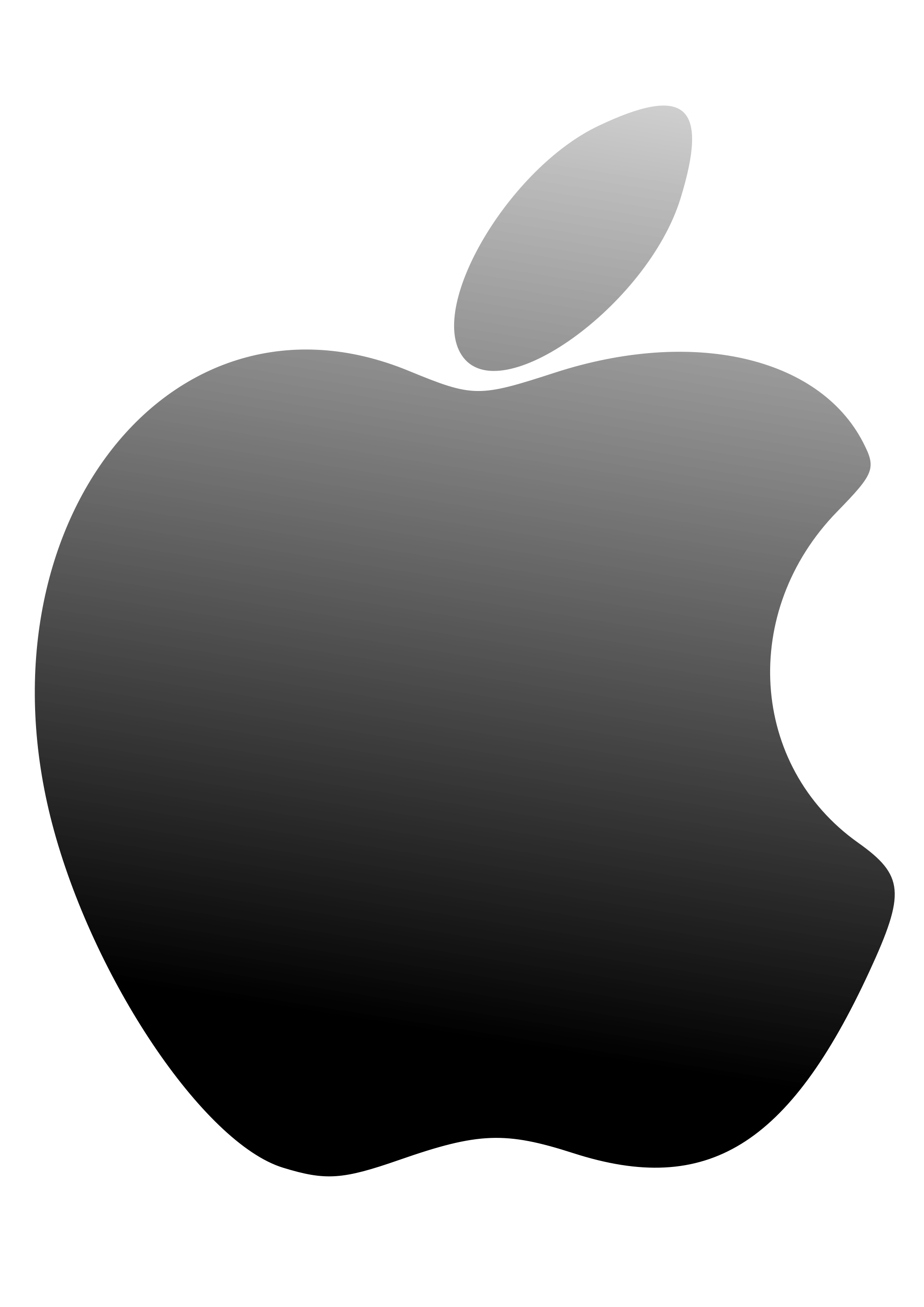Black Apple Logo PNG Transparent Image