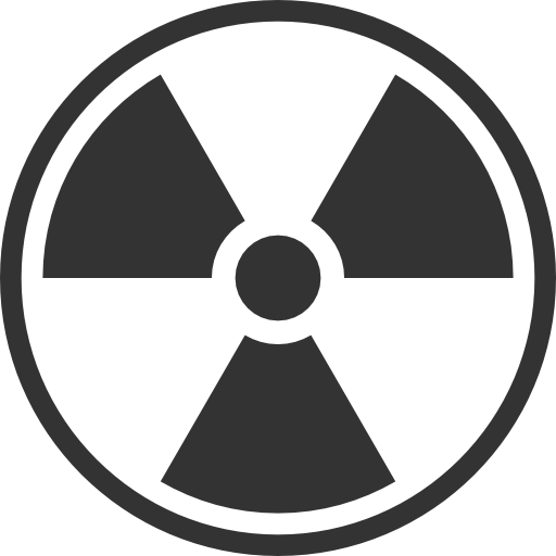 Zwarte straling teken PNG-afbeelding