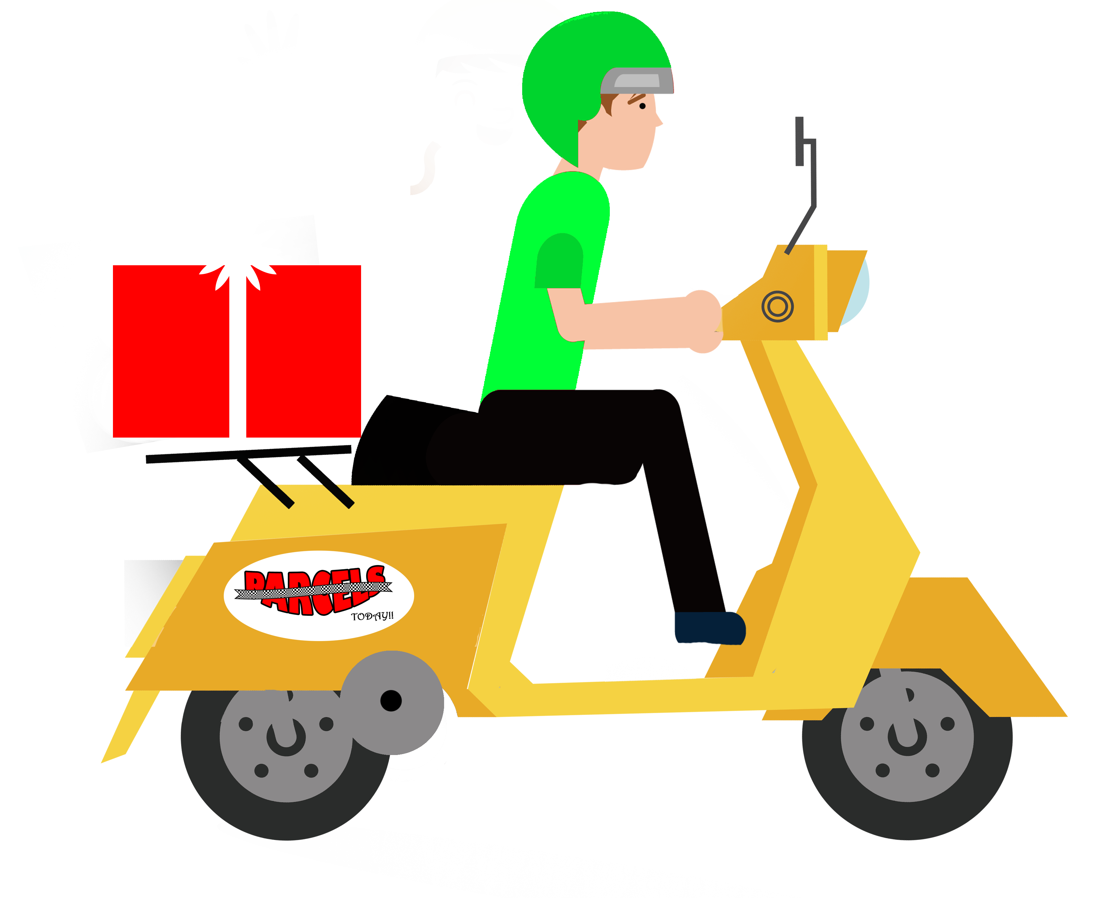 Delivery Boy Vector PNG
