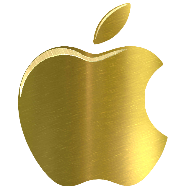 Глянцевый яблочный логотип PNG прозрачный образ