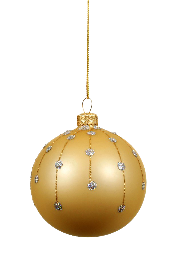 Golden Christmas Ball PNG Free Download
