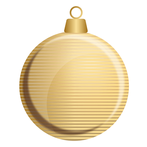 Golden Christmas Ball Transparent Background