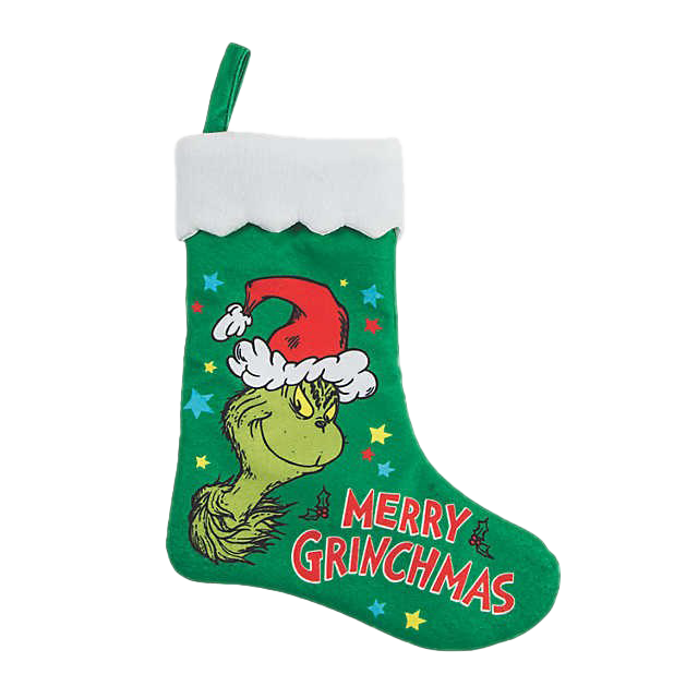 Green Christmas Stockings PNG File
