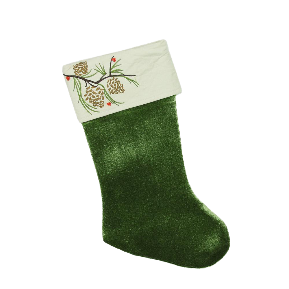 Green Christmas Stockings Transparent PNG