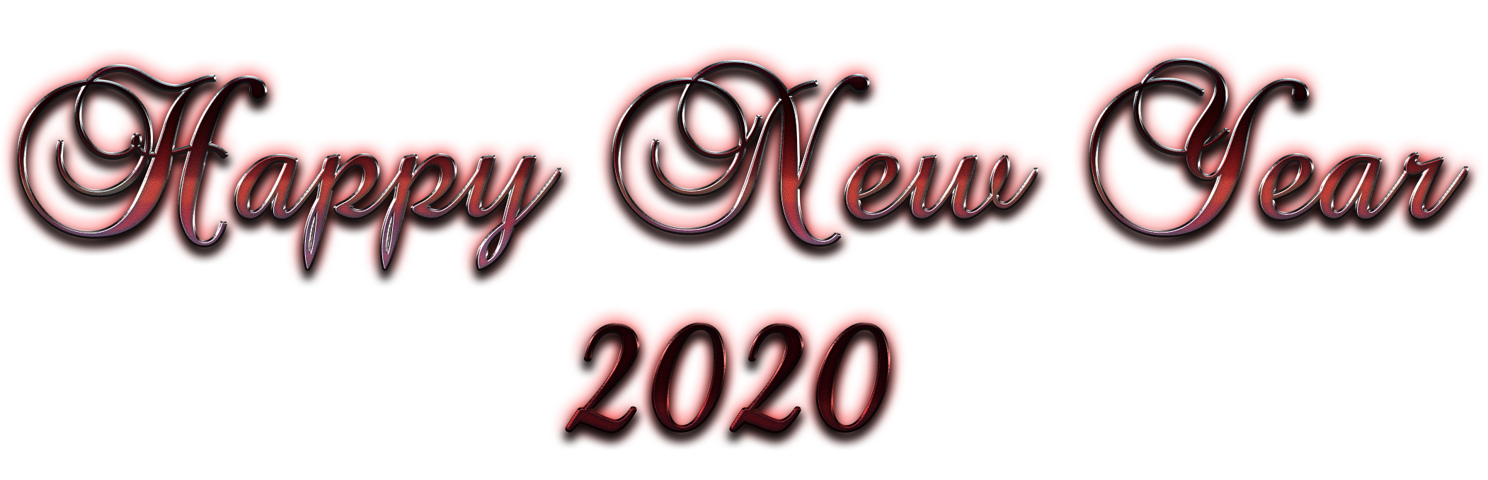 Happy New Year 2020 Transparent Background
