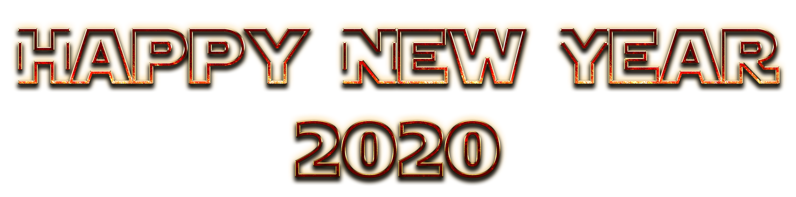 New Year 2020 Transparent Background