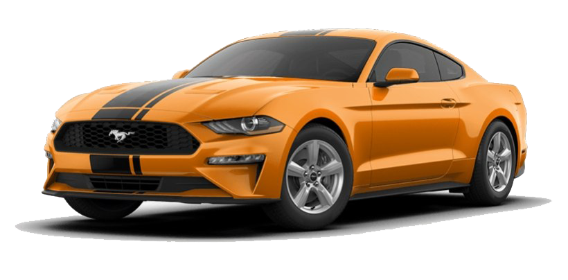 Orange Ford Mustang PNG Clipart